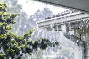 rain on roof causing rain damage